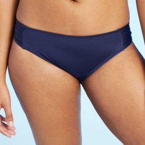 MOSSIMO Ruched Navy Blue Hipster Bikini
